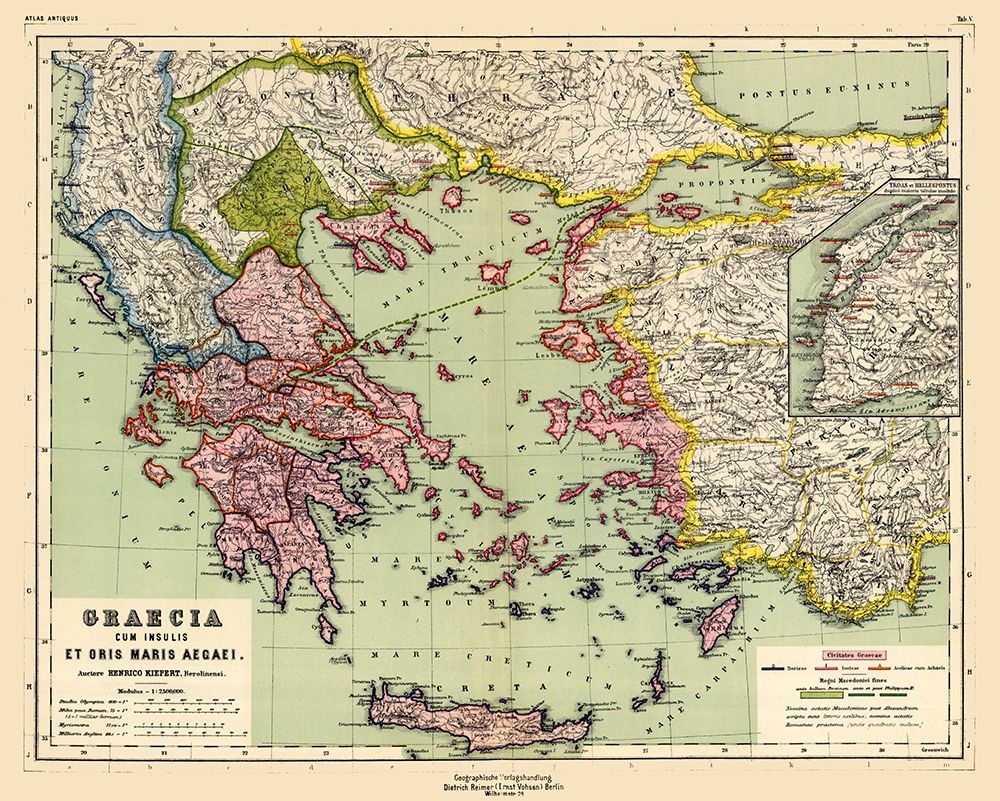 Greece Turkey - Kiepert 1903