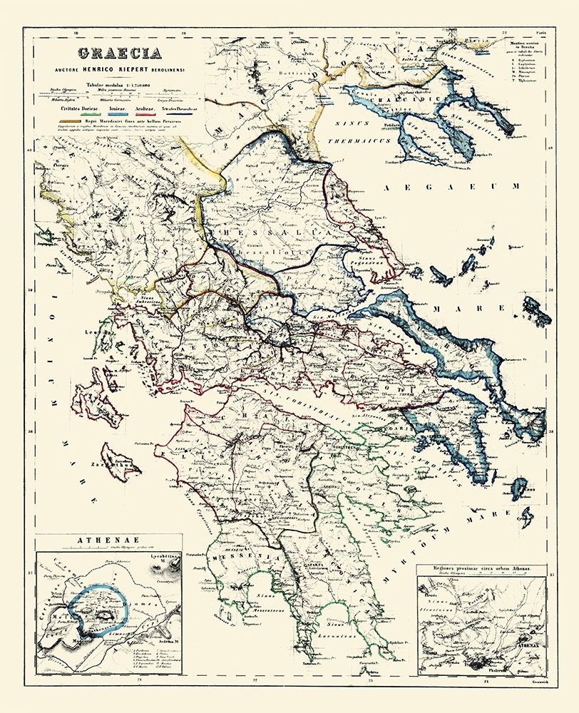Athens Greece - Kiepert 1903