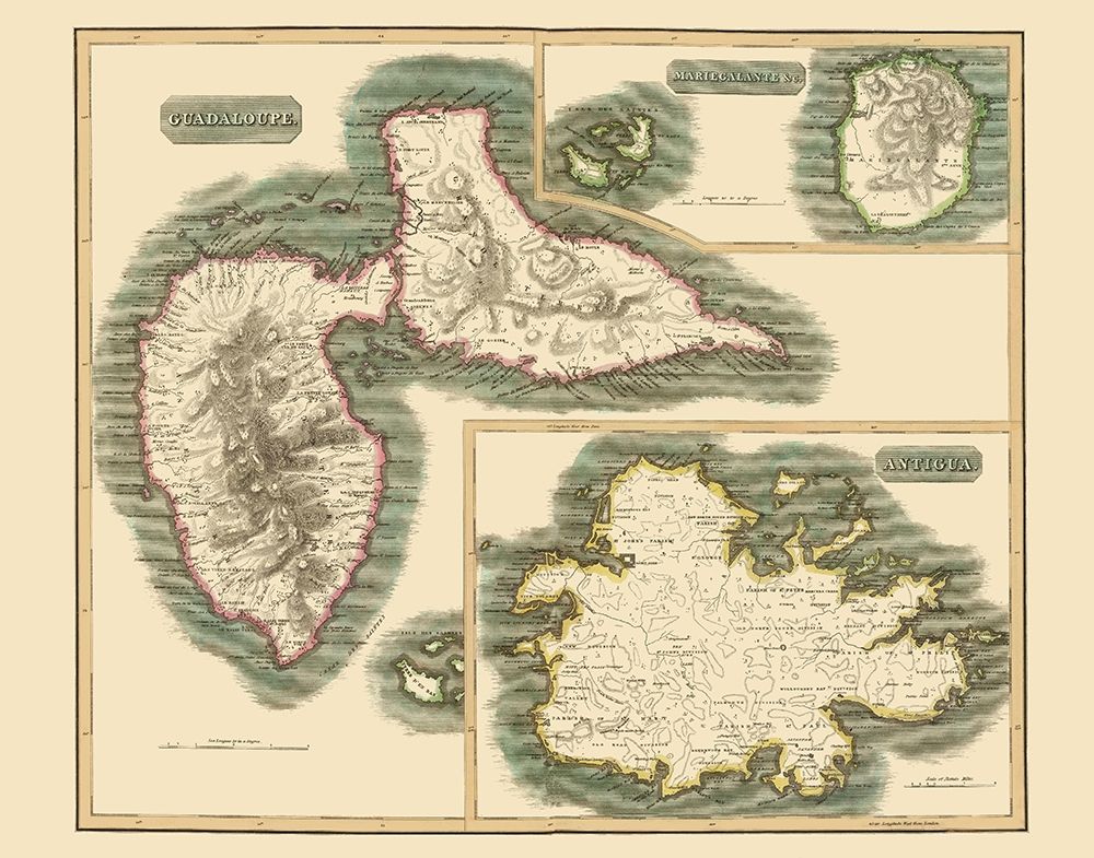 Marie Galante Guadeloupe Antigua - Thomson 1815