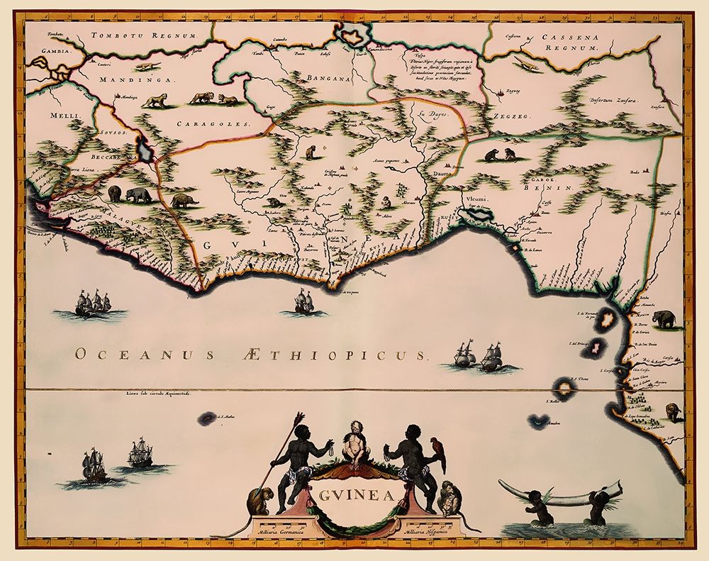 Guinea Africa - Blaeu 1635