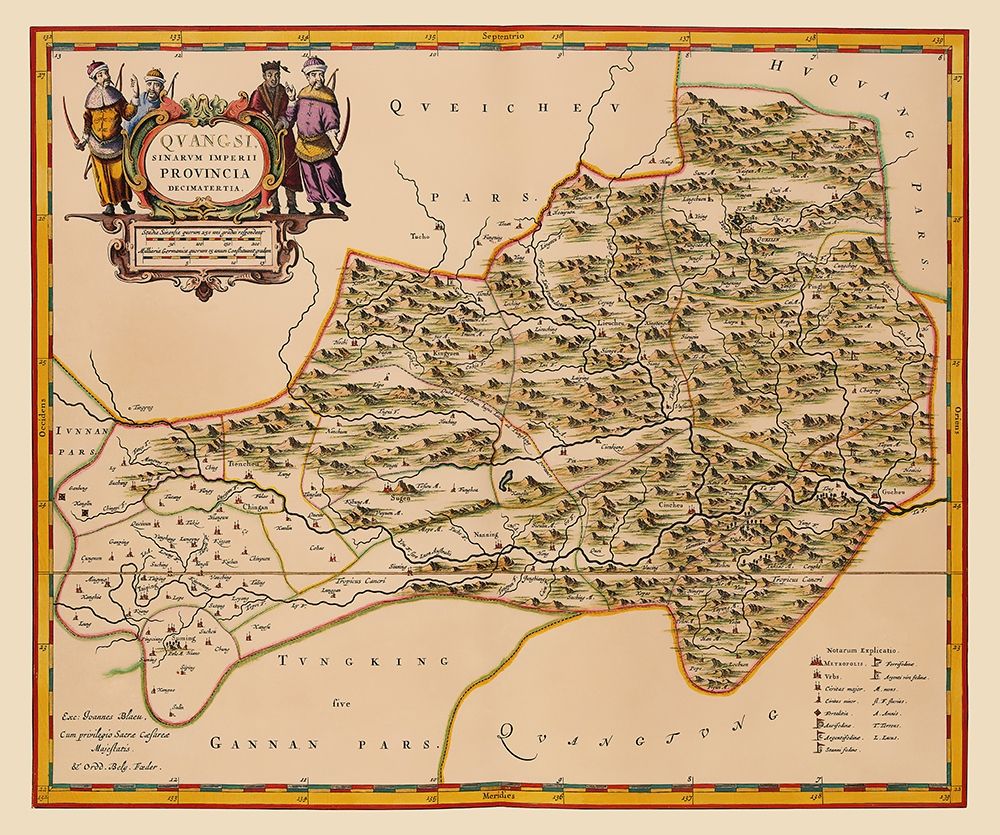 Guangxi Province China - Blaeu 1655