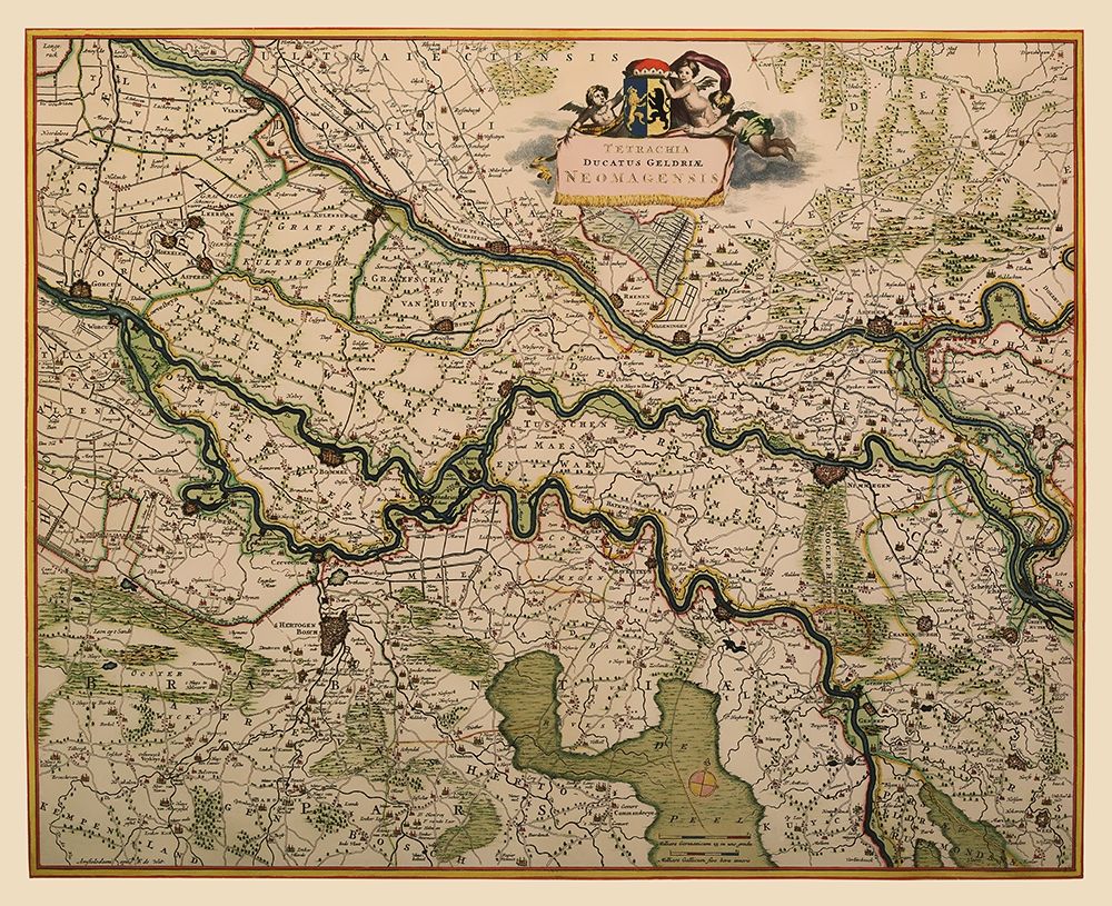 Guelders County Netherlands - De Wit 1688