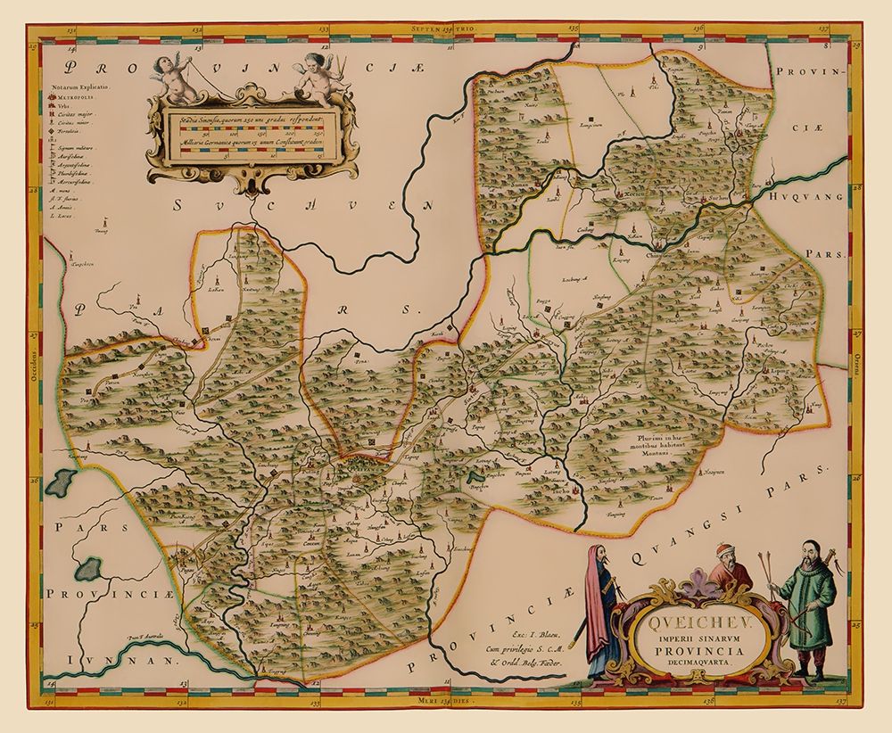 Guizhou Province China - Blaeu 1655