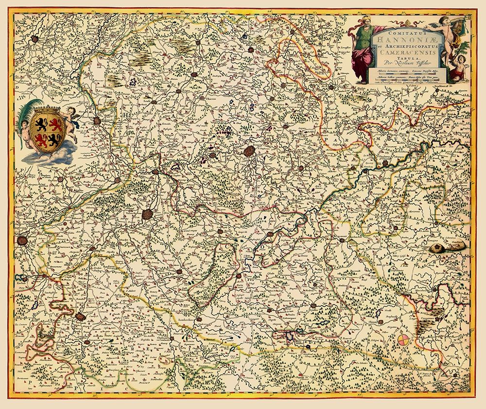 Benelux Hainaut Province Belgium - Visscher 1681