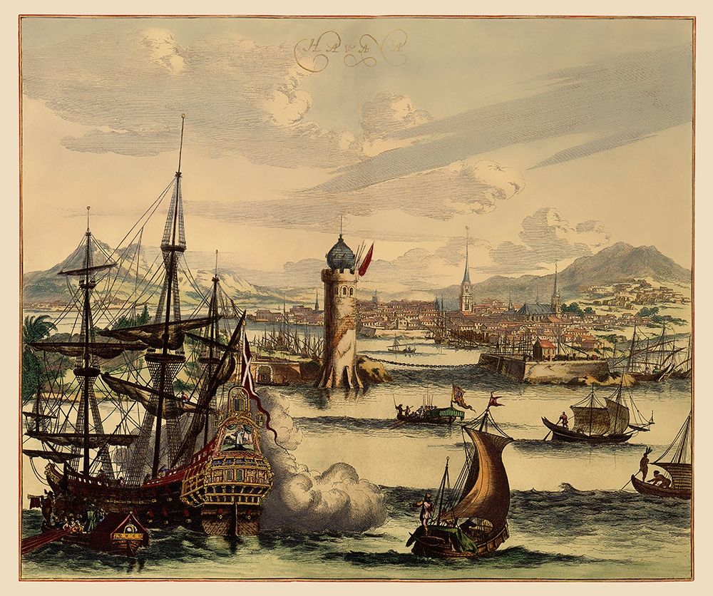 Caribbean Havana Cuba View - Ogilby 1670