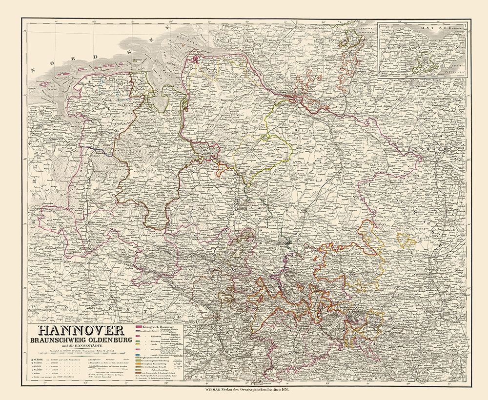 Hannover Germany - Weimar 1856