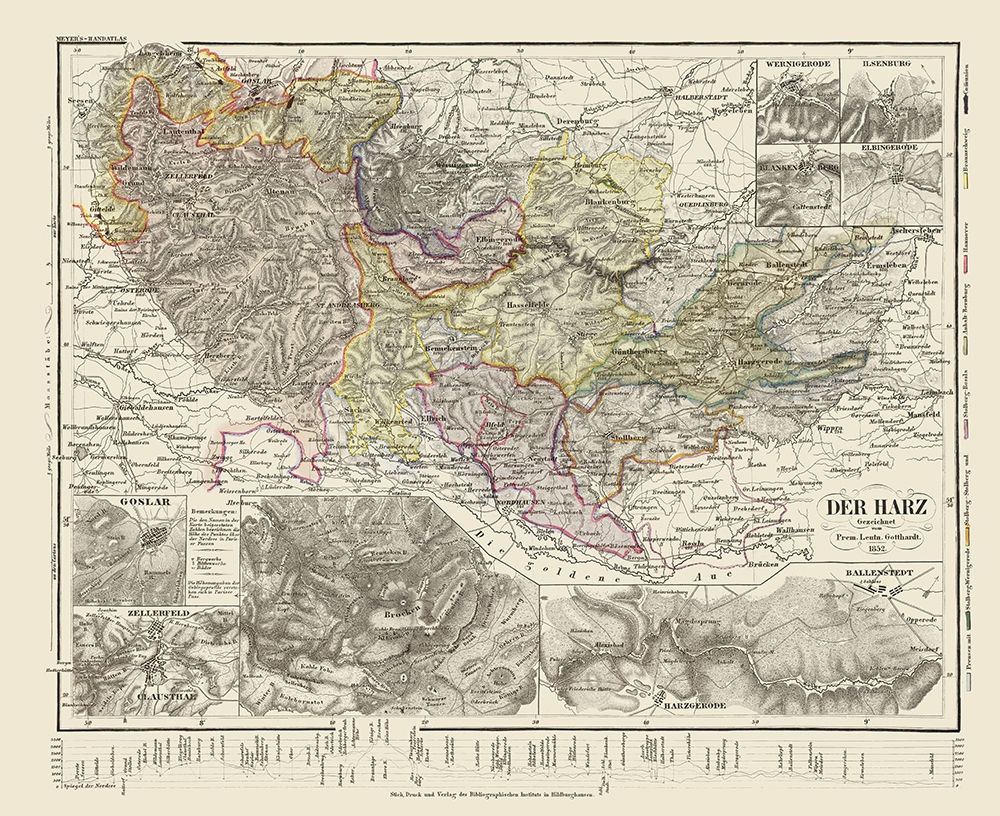 Harz Mountains Germany - Gotthard 1852