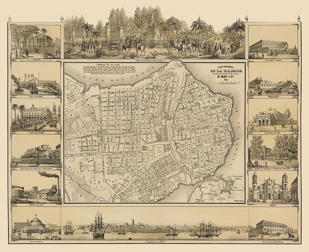 Caribbean Havana Cuba - May 1853