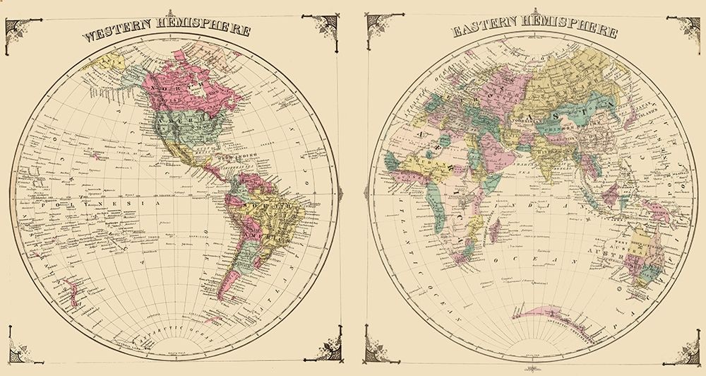 Western Eastern Hemispheres - Andreas 1874