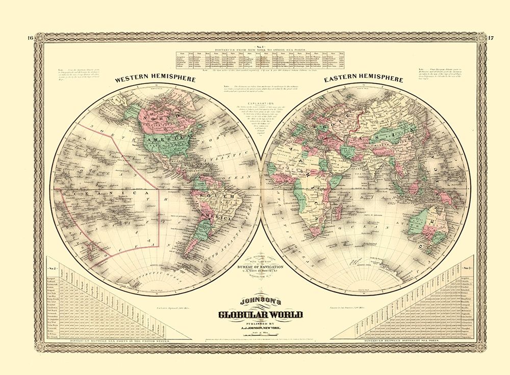 Western Eastern Hemisphere - Johnson 1870