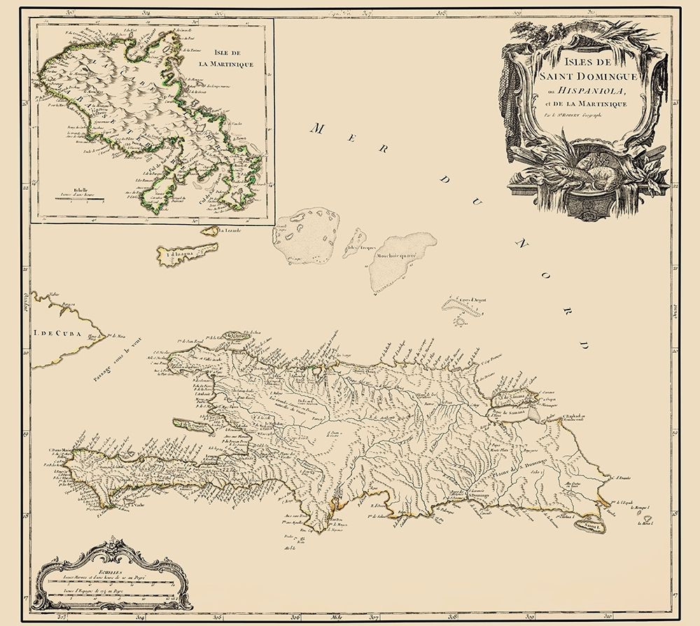Caribbean Hispaniola Martinique - Boudet 1750