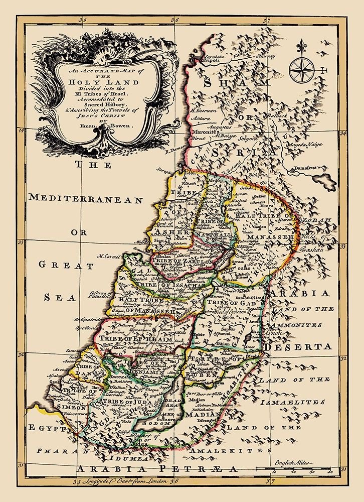 Twelve Tribes of Israel - Bowen 1752
