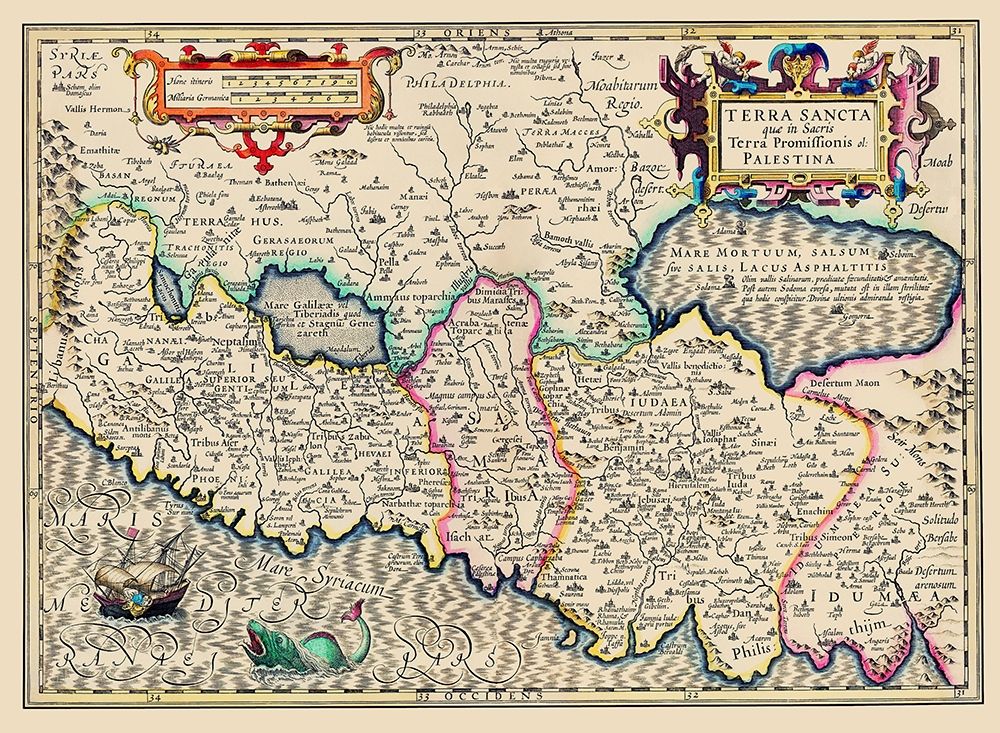 Palestine Israel - Mercator 1630