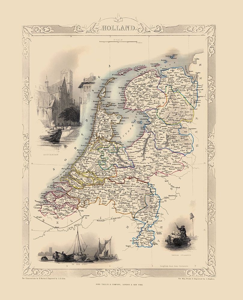 Holland Netherlands - Tallis 1851