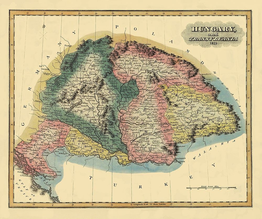 Eastern Europe Hungary - Lucas 1823