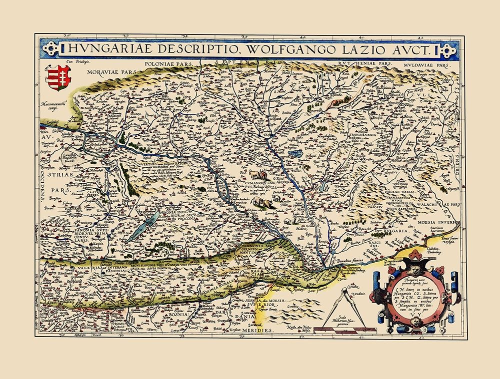 Eastern Europe Hungary - Ortelius 1574