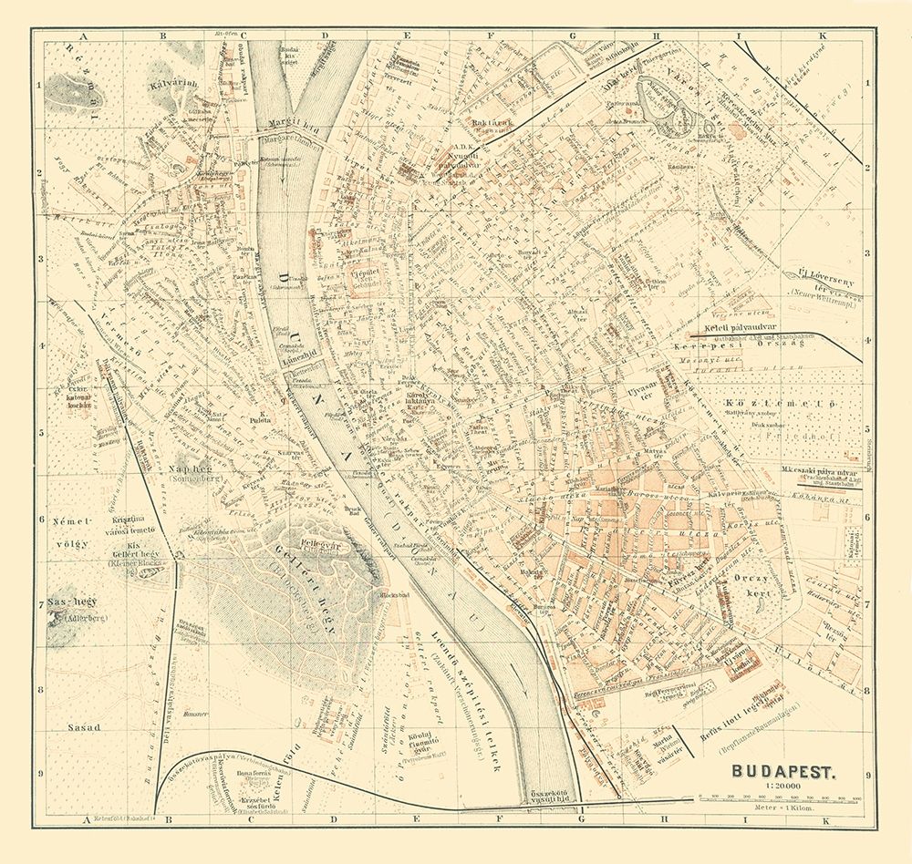 Budapest Hungary Europe - Baedeker 1896