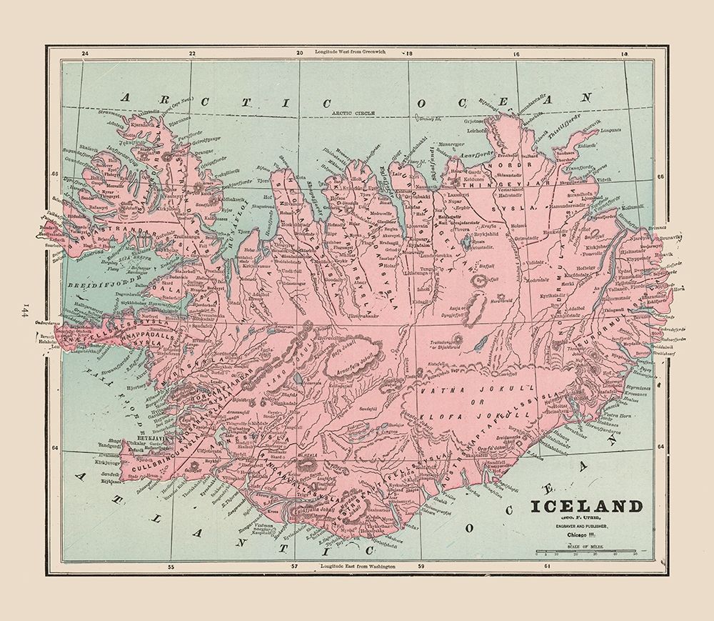 Iceland - Cram 1892