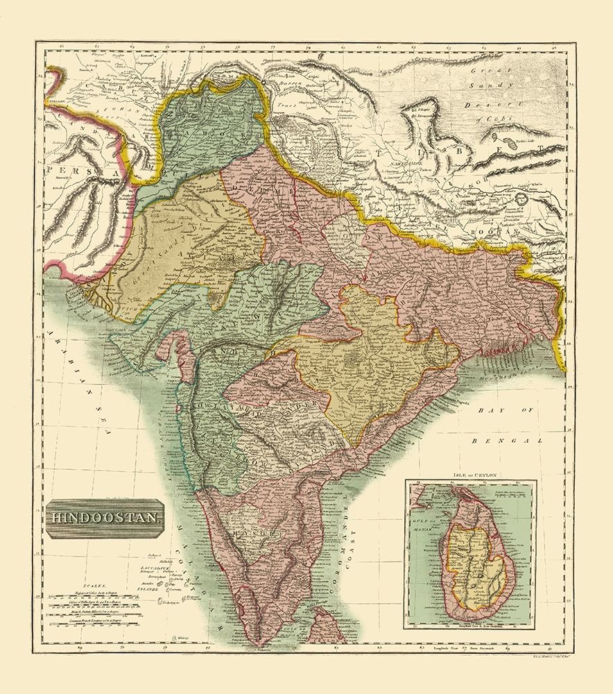Hindostan British India - Thomson 1814