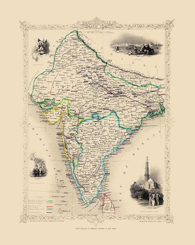British India - Tallis 1851