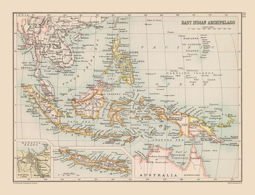 Asia Indonesia - Bartholomew 1892
