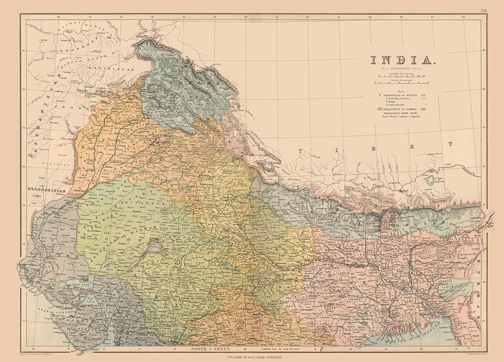 Northwest India - Black 1867