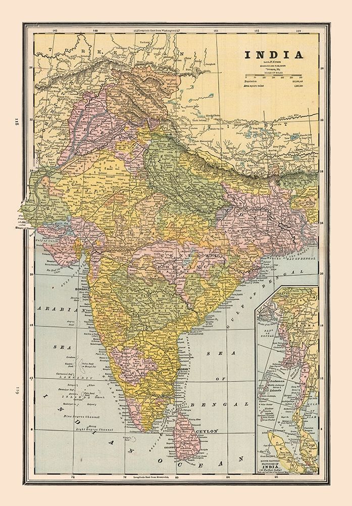 India - Cram 1888