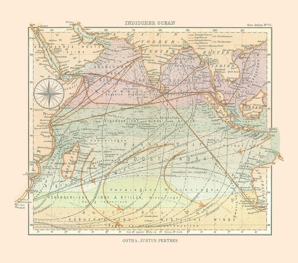 Asia Indian Ocean - Perthes 1914