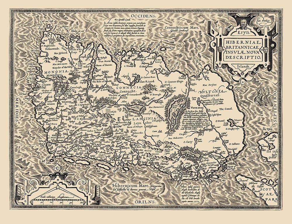 Ireland - Ortelius 1598