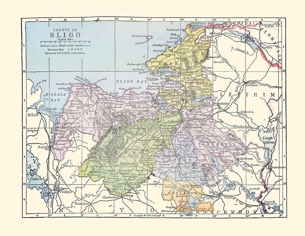 Sligo County Ireland - Bartholomew 1882