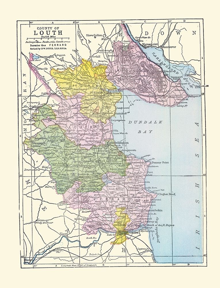 Louth County Ireland - Bartholomew 1882
