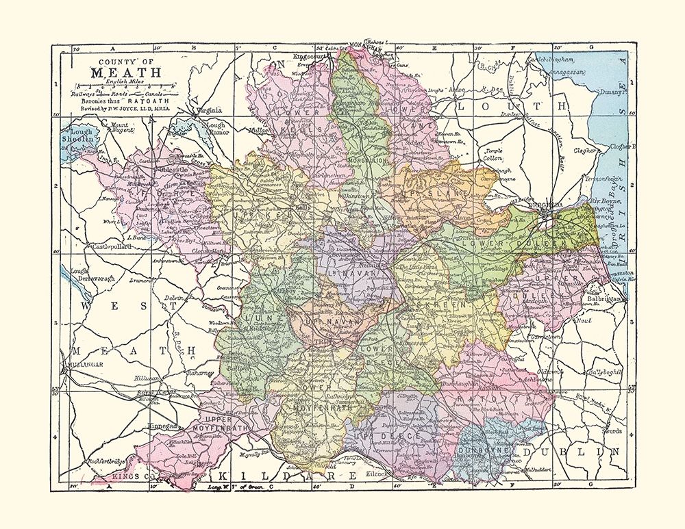 Meath County Ireland - Bartholomew 1882