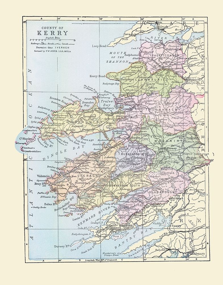 Kerry County Ireland - Bartholomew 1882