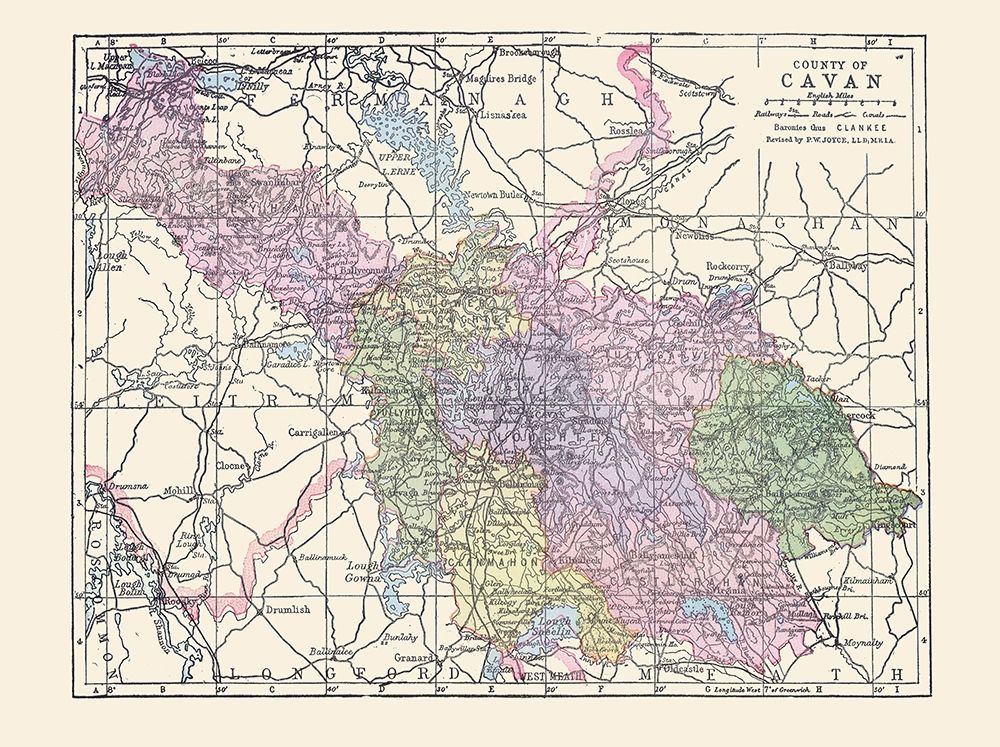 Cavan County Ireland - Bartholomew 1882