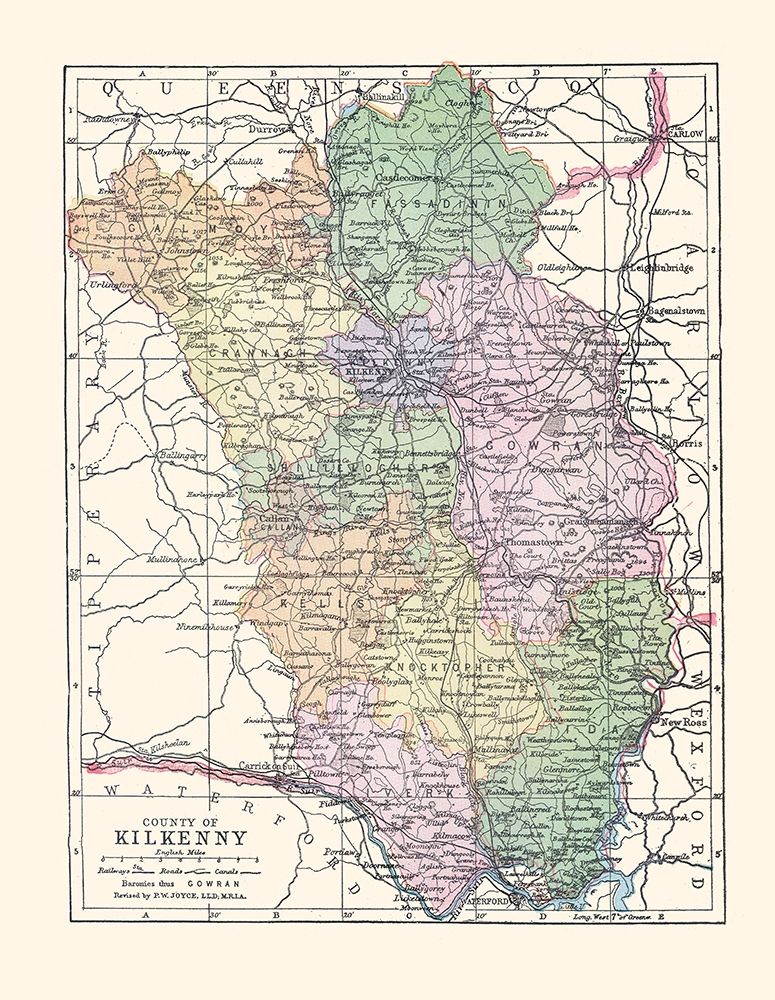 Kilkenny County Ireland - Bartholomew 1882