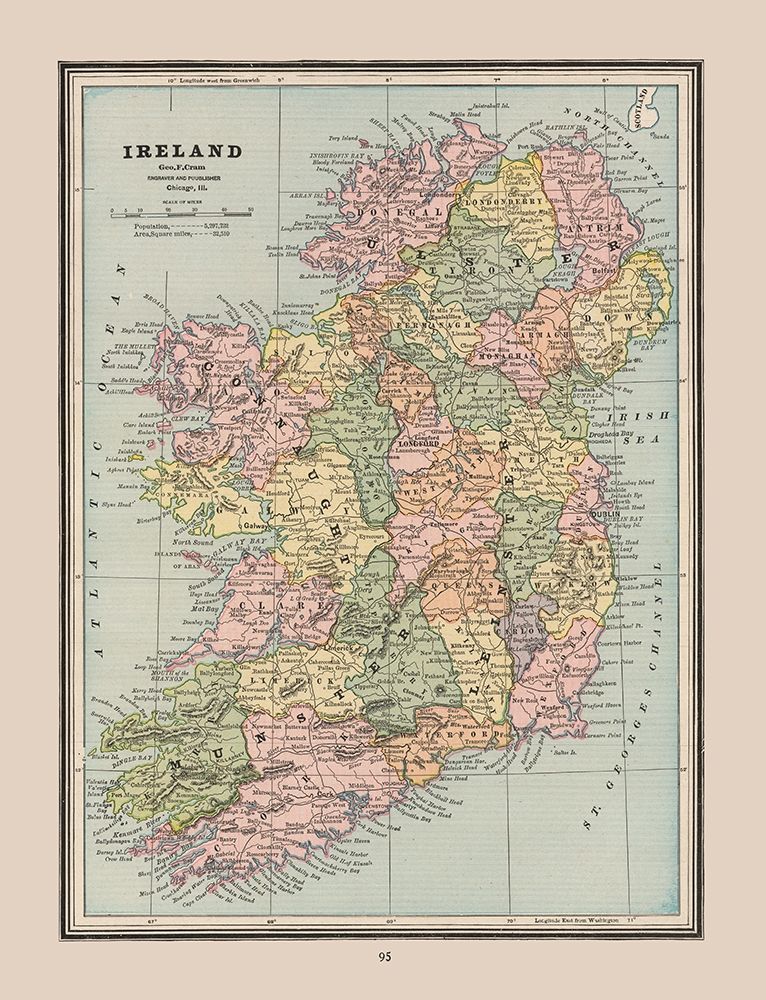 Ireland - Cram 1888