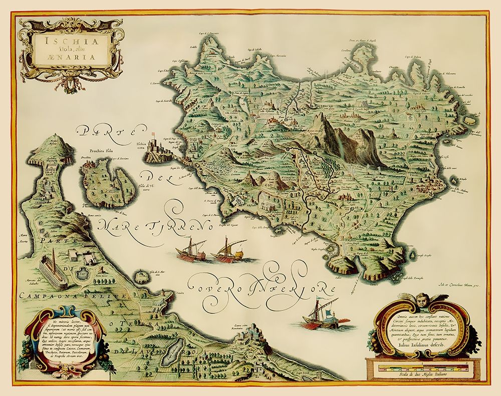 Ischia Italy - Blaeu 1640