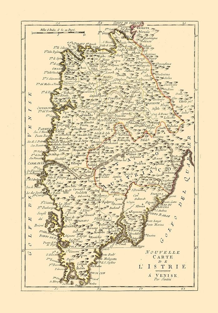 Istria Peninsula - Santini 1794