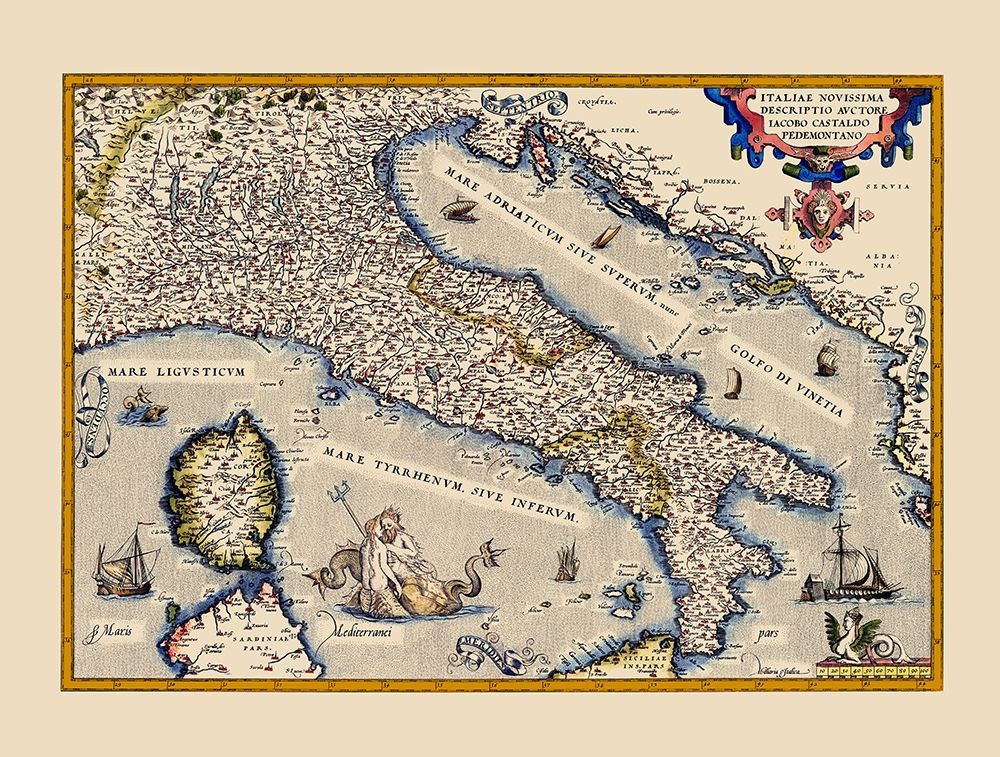 Italy - Ortelius 1570