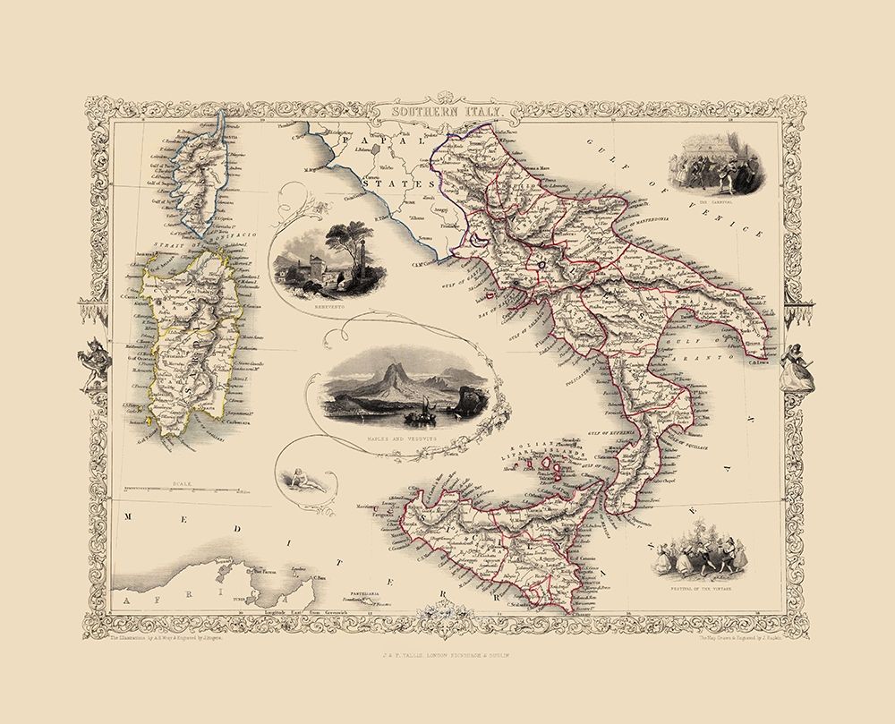 Southern Italy - Tallis 1851