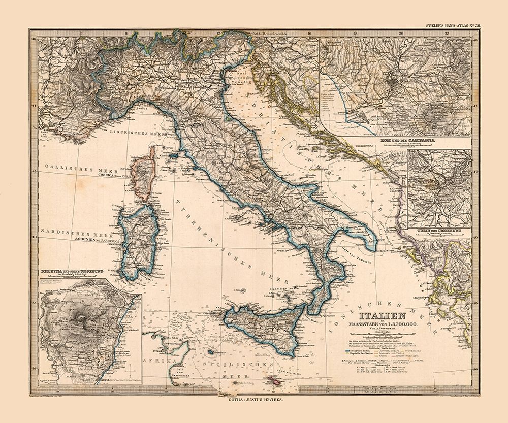 Italy - Stieler 1885