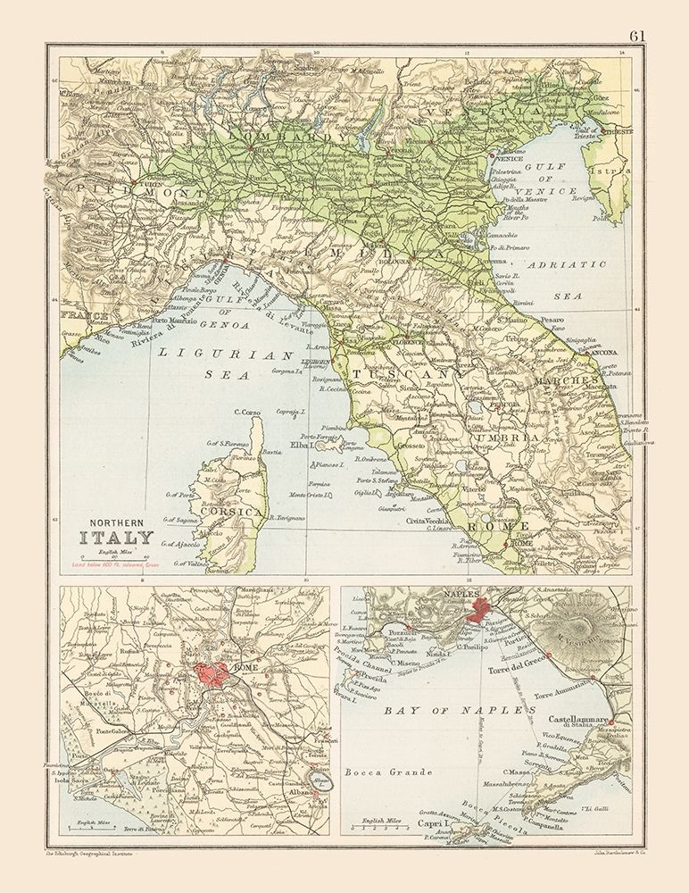 Northern Italy - Bartholomew 1892