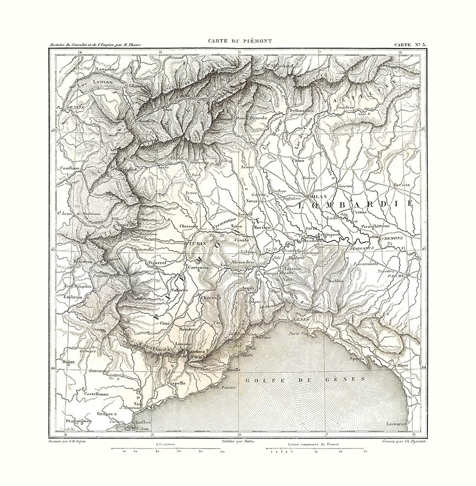 Piedmont Italy - Thiers 1866