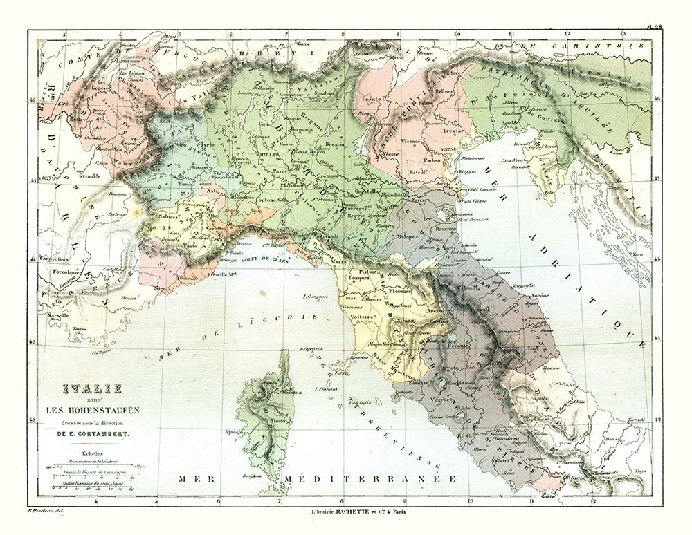Hohenstaufen Dynasty Italy - Cortambert 1880