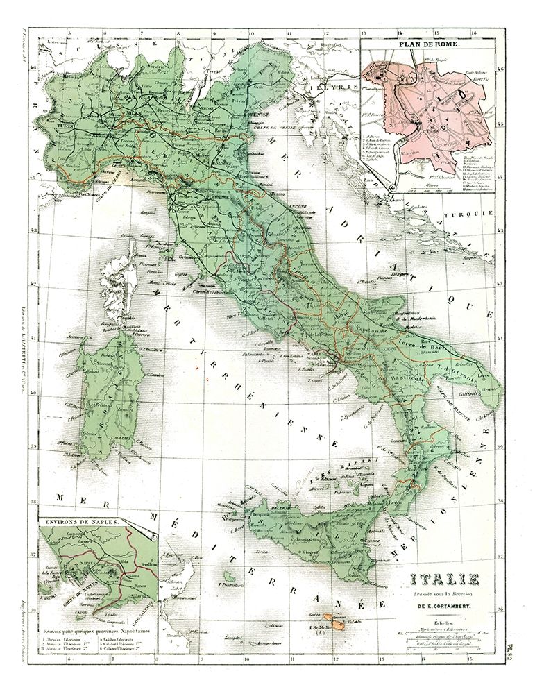 Italy - Cortambert 1880