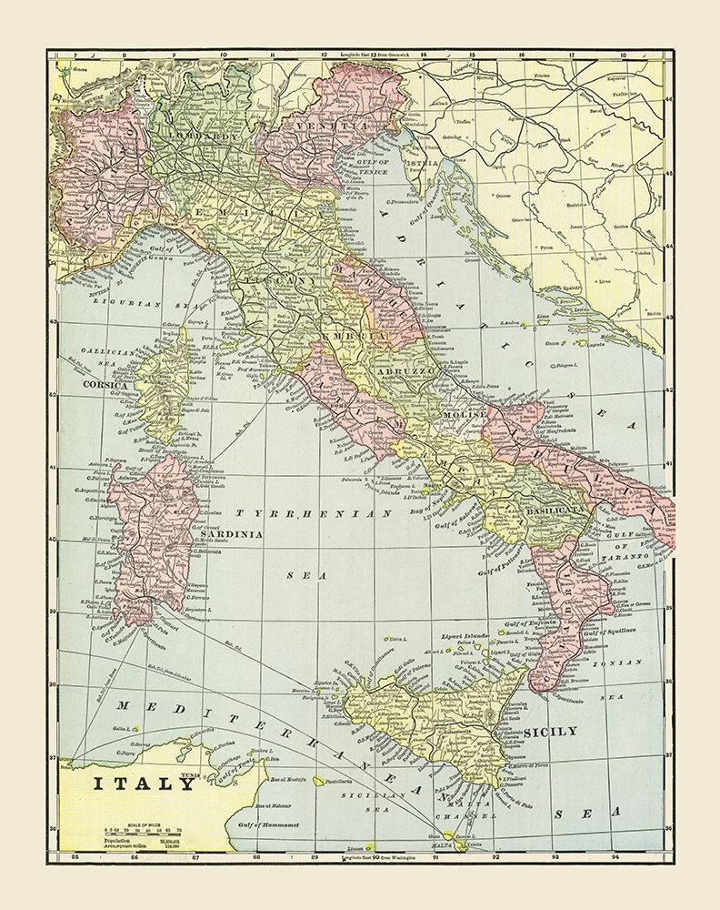 Italy - Cram 1892