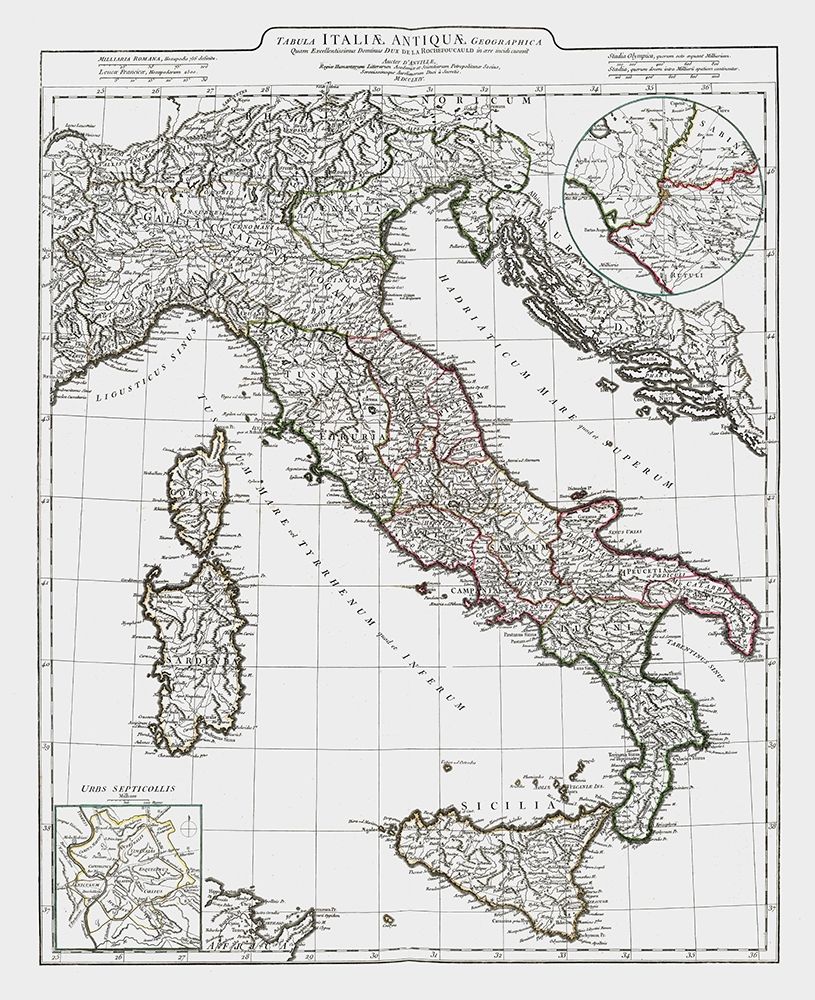 Ancient Italy - DAnville 1799