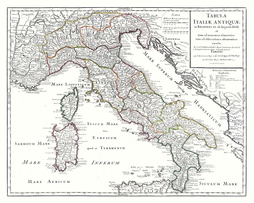 Ancient Italy - De Lisle 1731