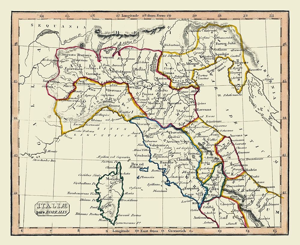 Ancient Northern Italy - Fenner 1830