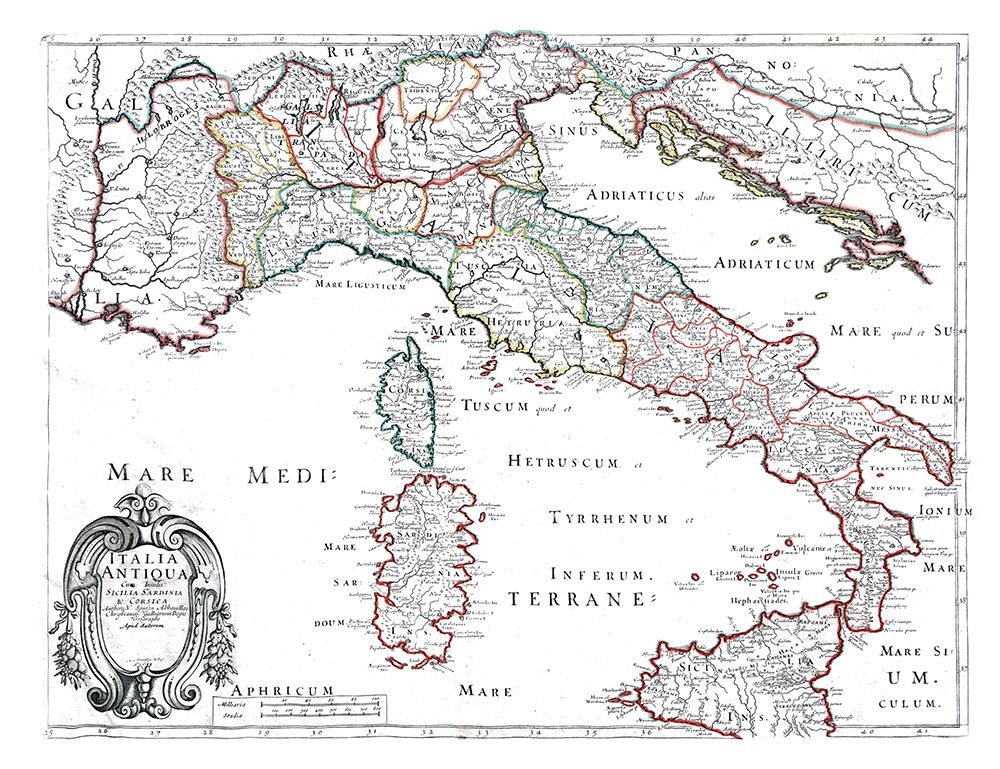 Ancient Italy - Sanson 1641